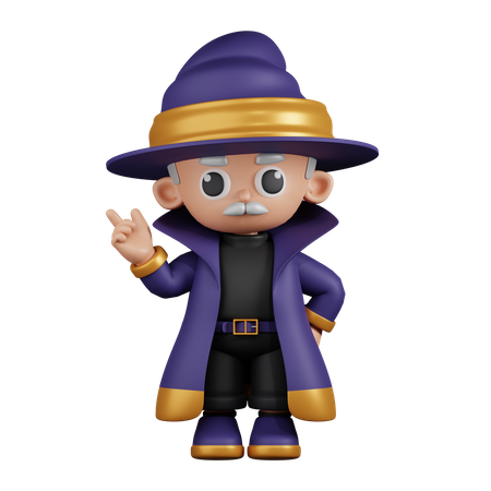 Assistente apontando para cima  3D Icon