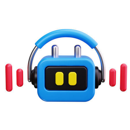 Assistente de voz bot  3D Icon