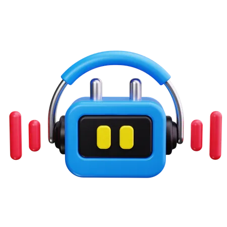 Assistente de voz bot  3D Icon