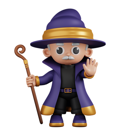 Assistente fazendo o sinal de parada  3D Icon