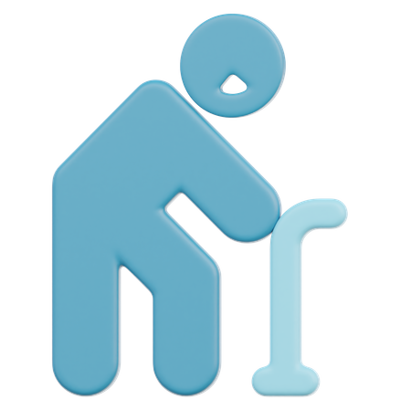 Assistive Stick  3D Icon