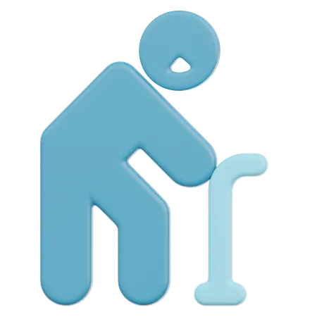 Assistive Stick  3D Icon