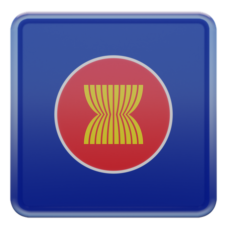 Association Of Southeast Asian Nations Flag  3D Flag