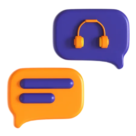 Asssistant chat service  3D Icon