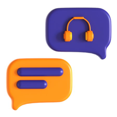Asssistant chat service  3D Icon