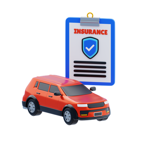 Assurance voiture  3D Icon