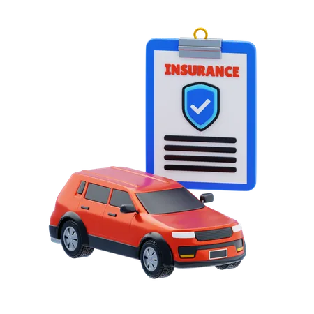 Assurance voiture  3D Icon