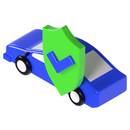 Assurance voiture  3D Illustration