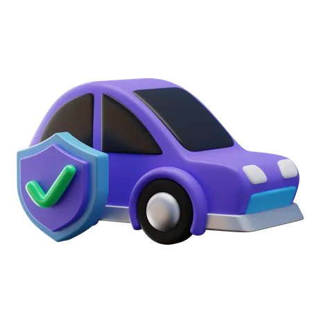 Protection d'assurance automobile  3D Icon