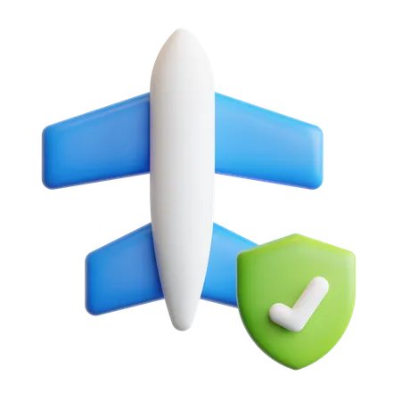 Assurance avion  3D Icon