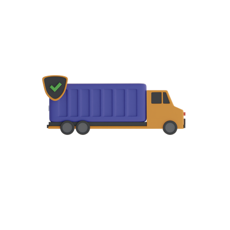 Assurance camion cargo  3D Icon