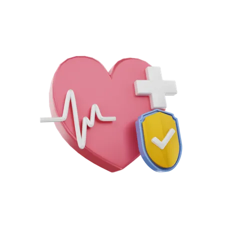 Assurance cardiaque  3D Icon