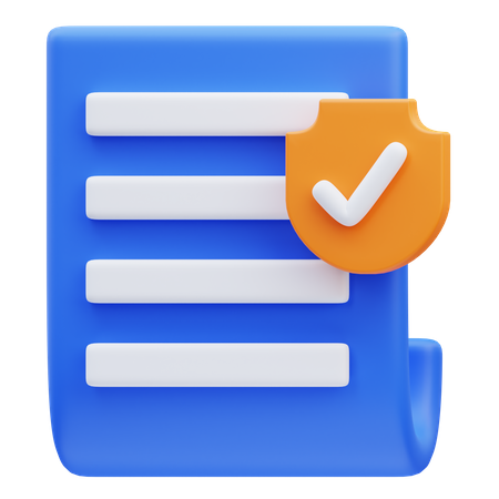 Assurance des documents  3D Icon