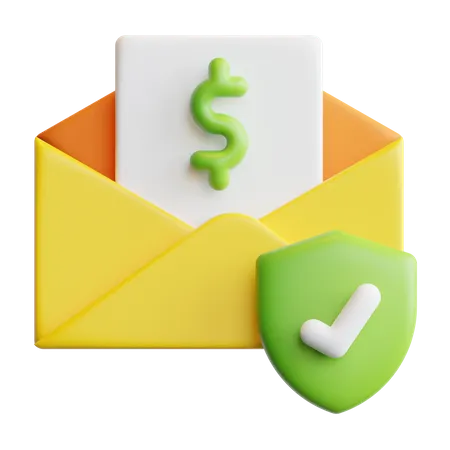 Email d'assurance  3D Icon