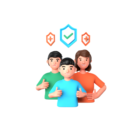 Assurance familiale  3D Icon