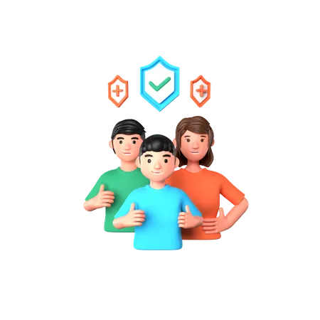 Assurance familiale  3D Icon