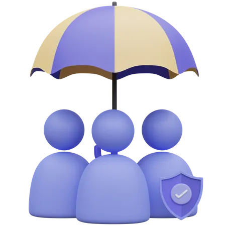 Assurance familiale  3D Icon