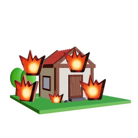 Assurance incendie  3D Icon