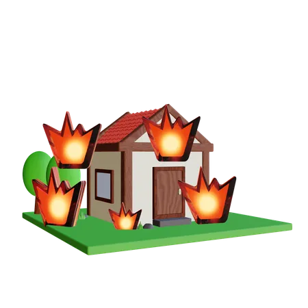 Assurance incendie  3D Icon