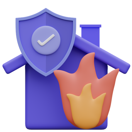 Assurance incendie  3D Icon