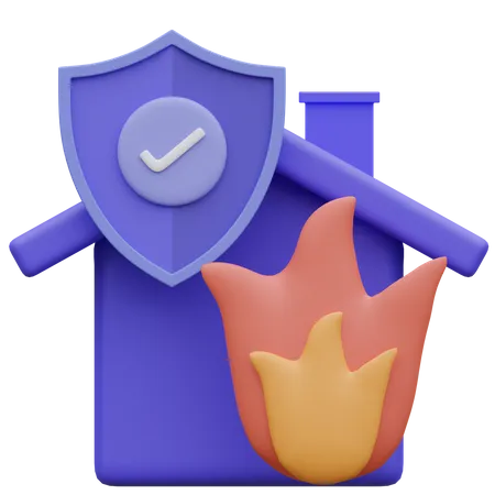 Assurance incendie  3D Icon