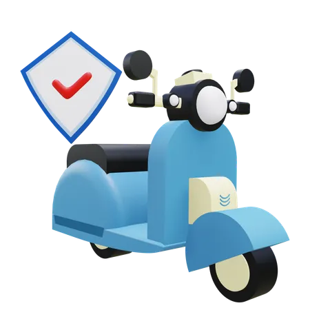 Assurance moto  3D Icon