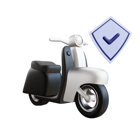 Assurance moto  3D Icon