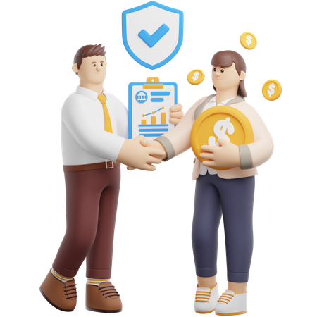 Assurance prêt bancaire  3D Icon