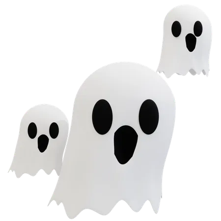 Reunião de fantasmas assustadores de Halloween  3D Icon