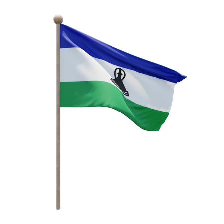 Asta de bandera de lesoto  3D Icon