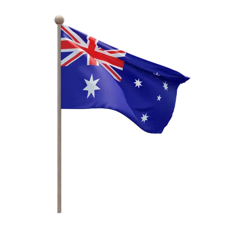 Asta de bandera de australia  3D Icon