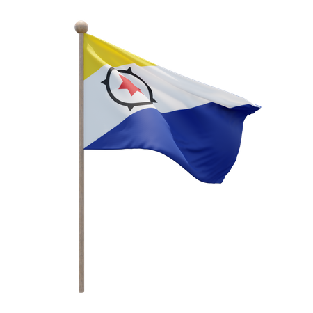 Asta de bandera de bonaire  3D Flag