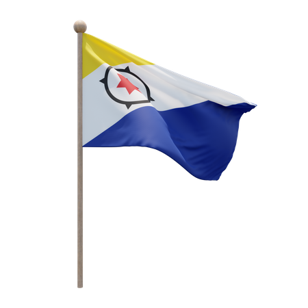 Asta de bandera de bonaire  3D Flag