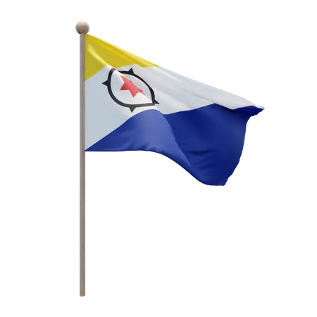 Asta de bandera de bonaire  3D Flag