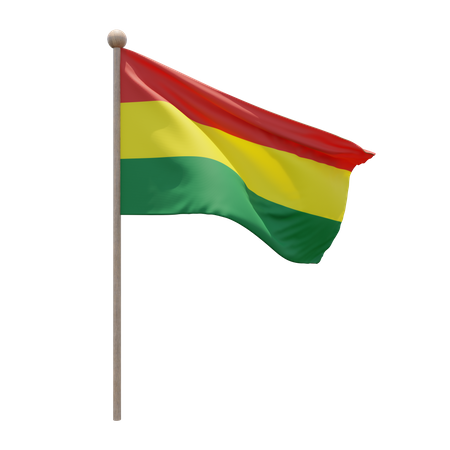 Asta de la bandera de bolivia  3D Flag