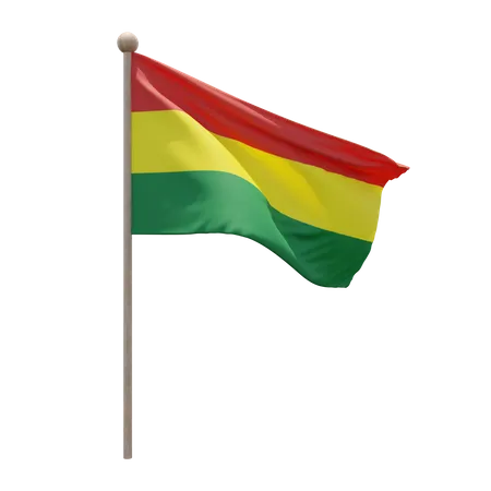 Asta de la bandera de bolivia  3D Flag