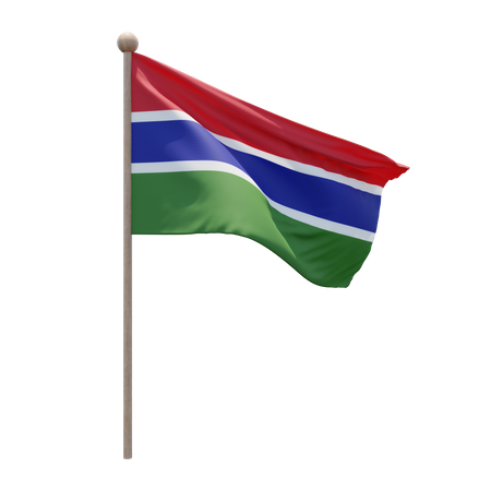 Asta de bandera de gambia  3D Icon