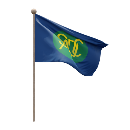 Asta de bandera de la comunidad de desarrollo del sur de áfrica  3D Flag