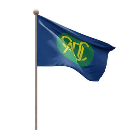 Asta de bandera de la comunidad de desarrollo del sur de áfrica  3D Icon