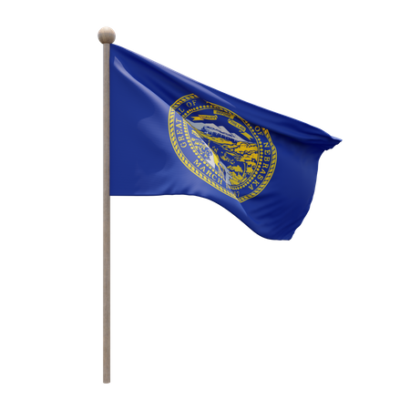 Asta de bandera de nebraska  3D Icon