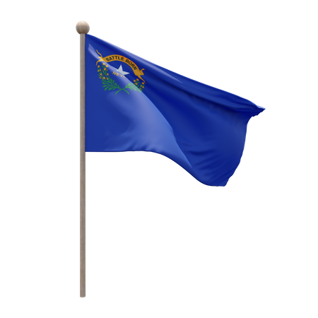 Asta de bandera de nevada  3D Flag