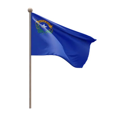 Asta de bandera de nevada  3D Flag