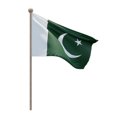 Asta de bandera de Pakistán  3D Icon