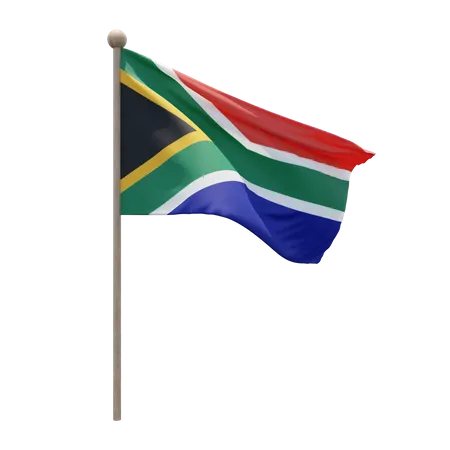 Asta de bandera de sudáfrica  3D Flag