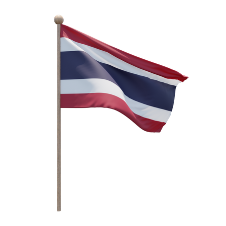 Asta de bandera de tailandia  3D Icon