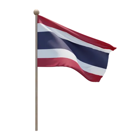 Asta de bandera de tailandia  3D Icon