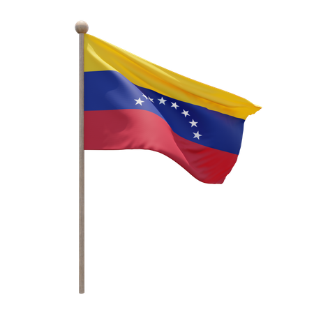 Asta de la bandera de venezuela  3D Flag