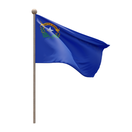 Asta de bandera de nevada  3D Icon