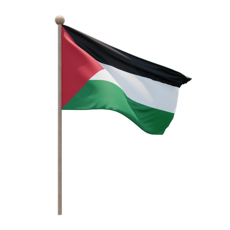 Asta de bandera palestina  3D Icon