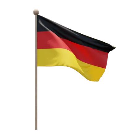 Asta de bandera de alemania  3D Flag
